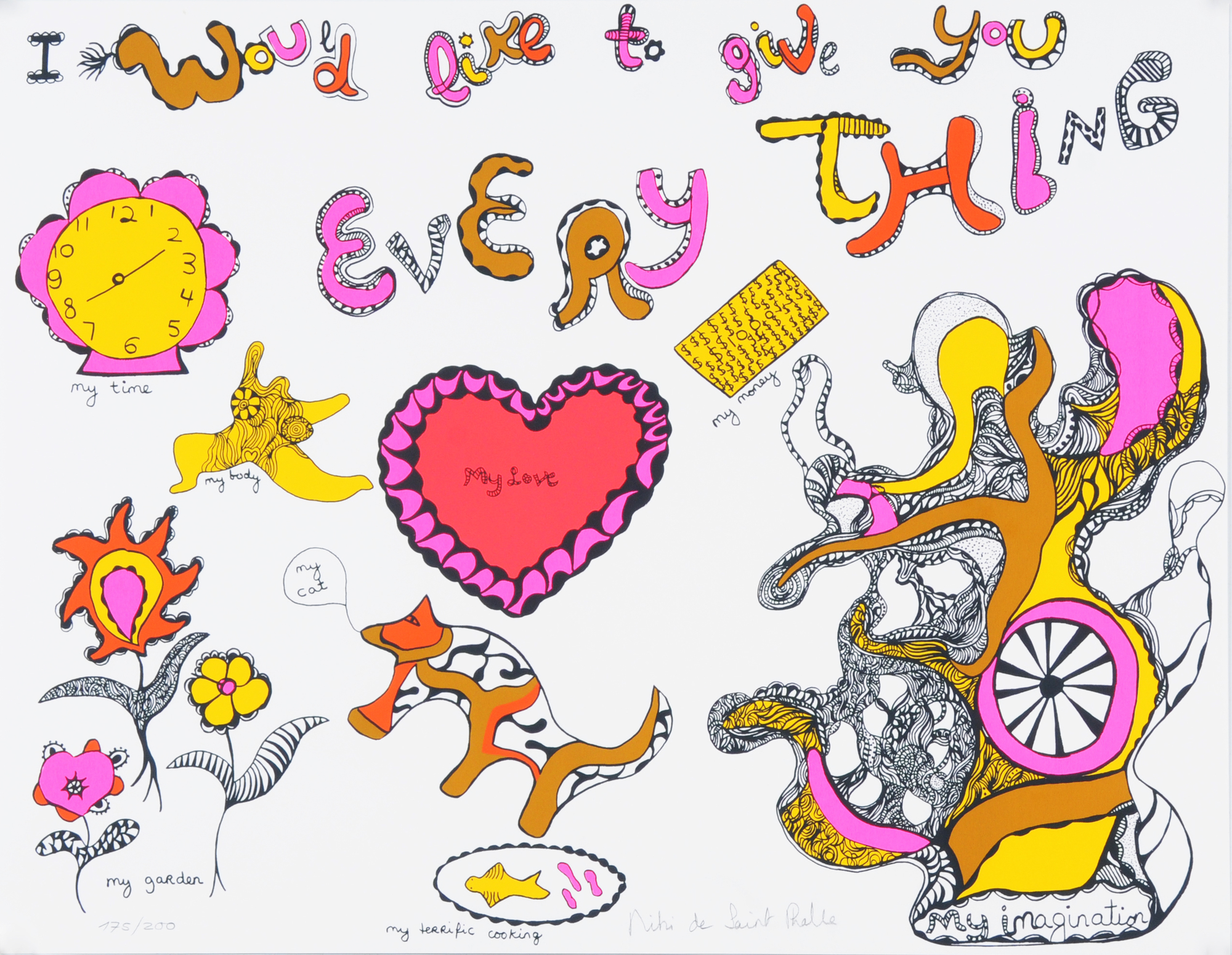 Niki de Saint Phalle, I Would Like to Give You Everything
