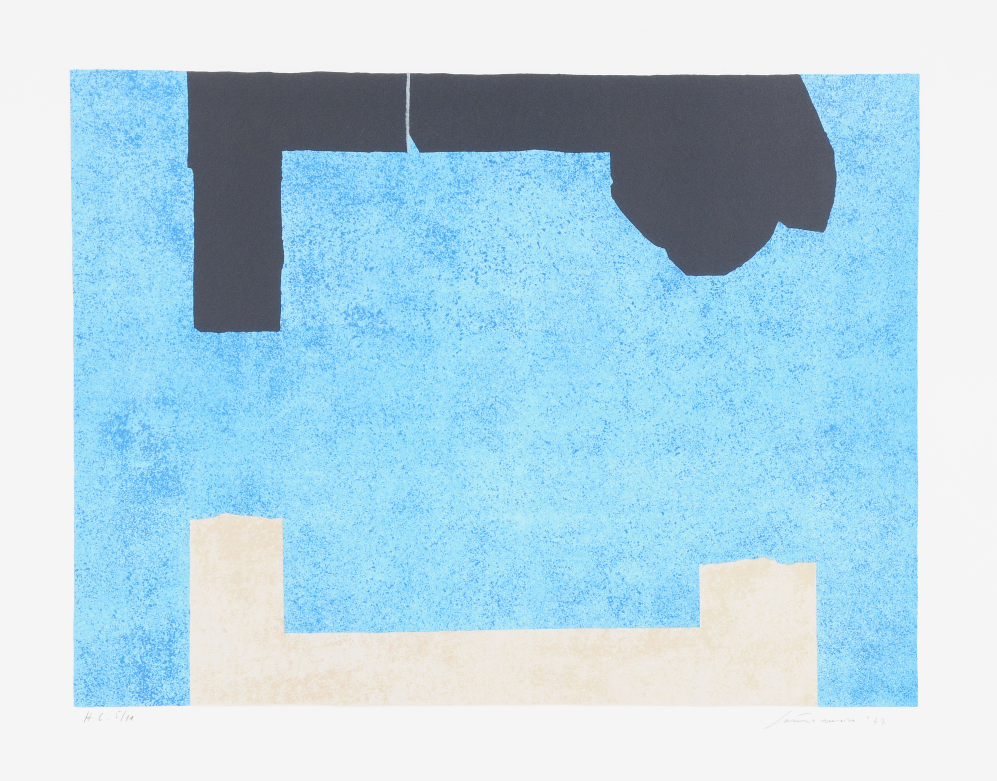 Giuseppe Santomaso, 3 sheets: Notte italiana, 1977; Fra il bianco et il nero, 1977; Untitled