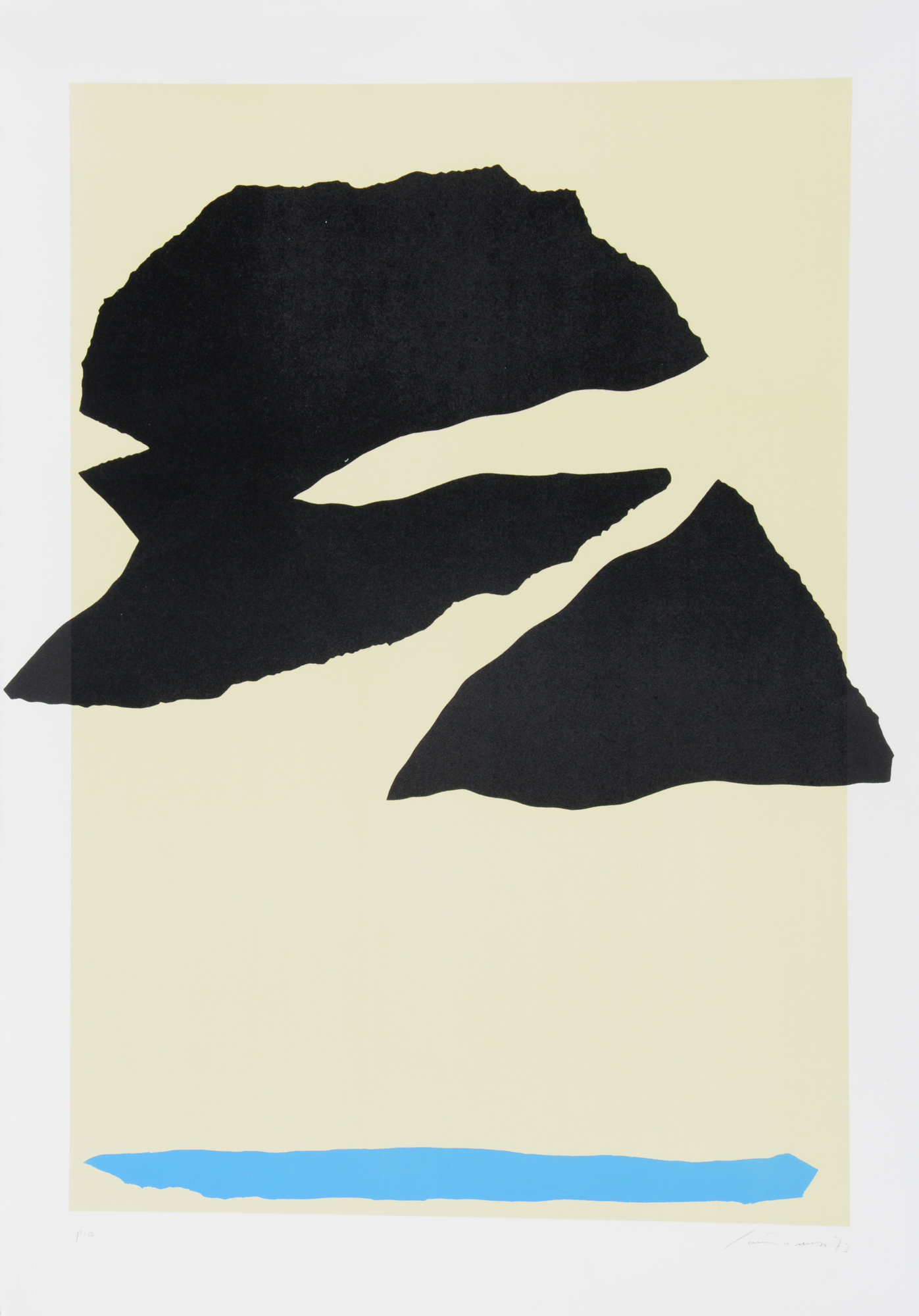 Giuseppe Santomaso, 2 sheets: Nuvole nere, 1973; Untitled