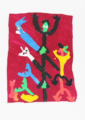 5 sheets: Untitled (2); Untitled, 1983; Les petits hommes, 1983; Le peuple des arbres