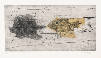 2 Blätter: Poisson jaune, 1951; Poissons