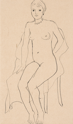 Sitting Female Nude