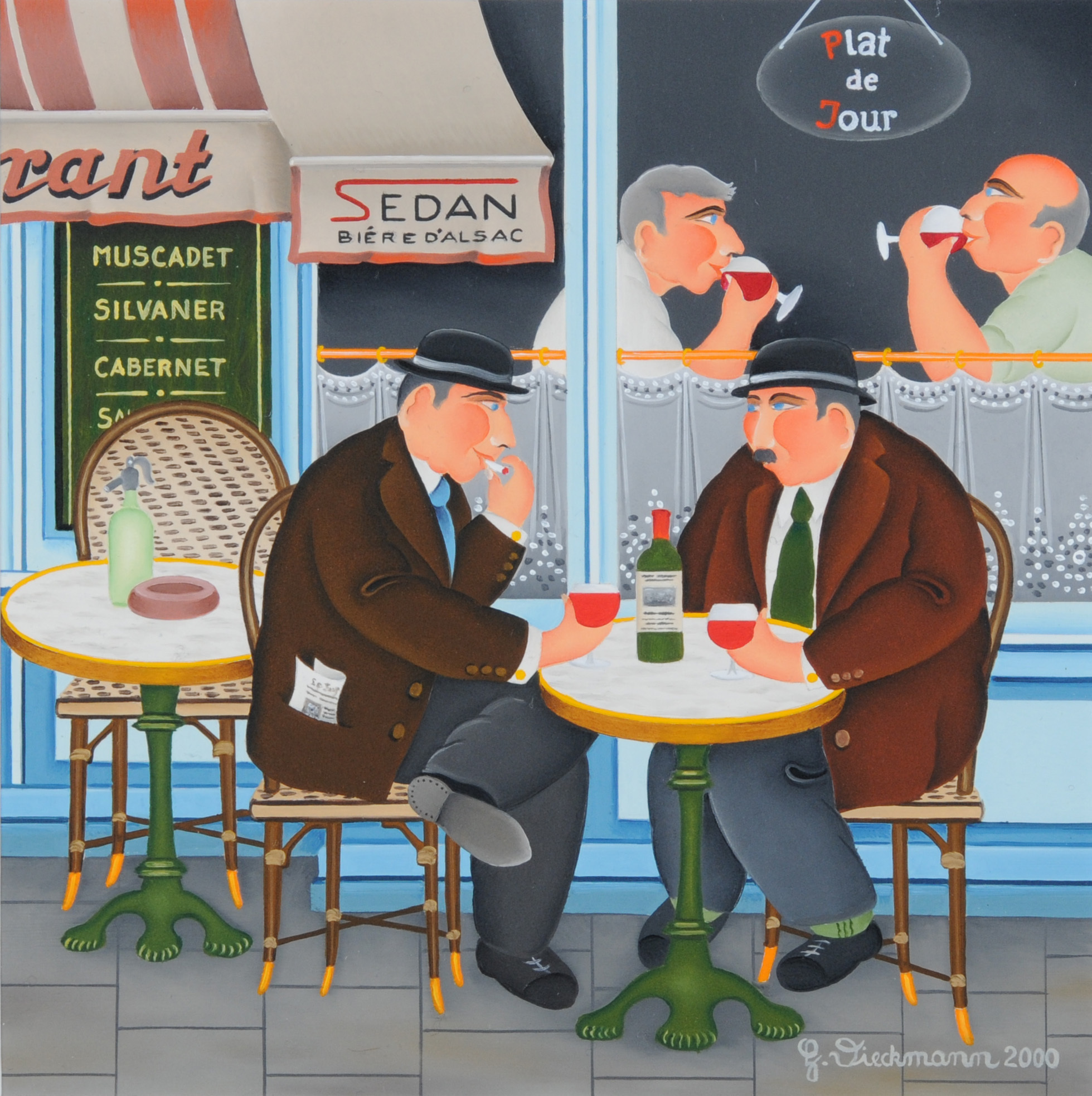 Henry Dieckmann, 2 works: Bistro, 2000; Aujourd' hui homard americaine
