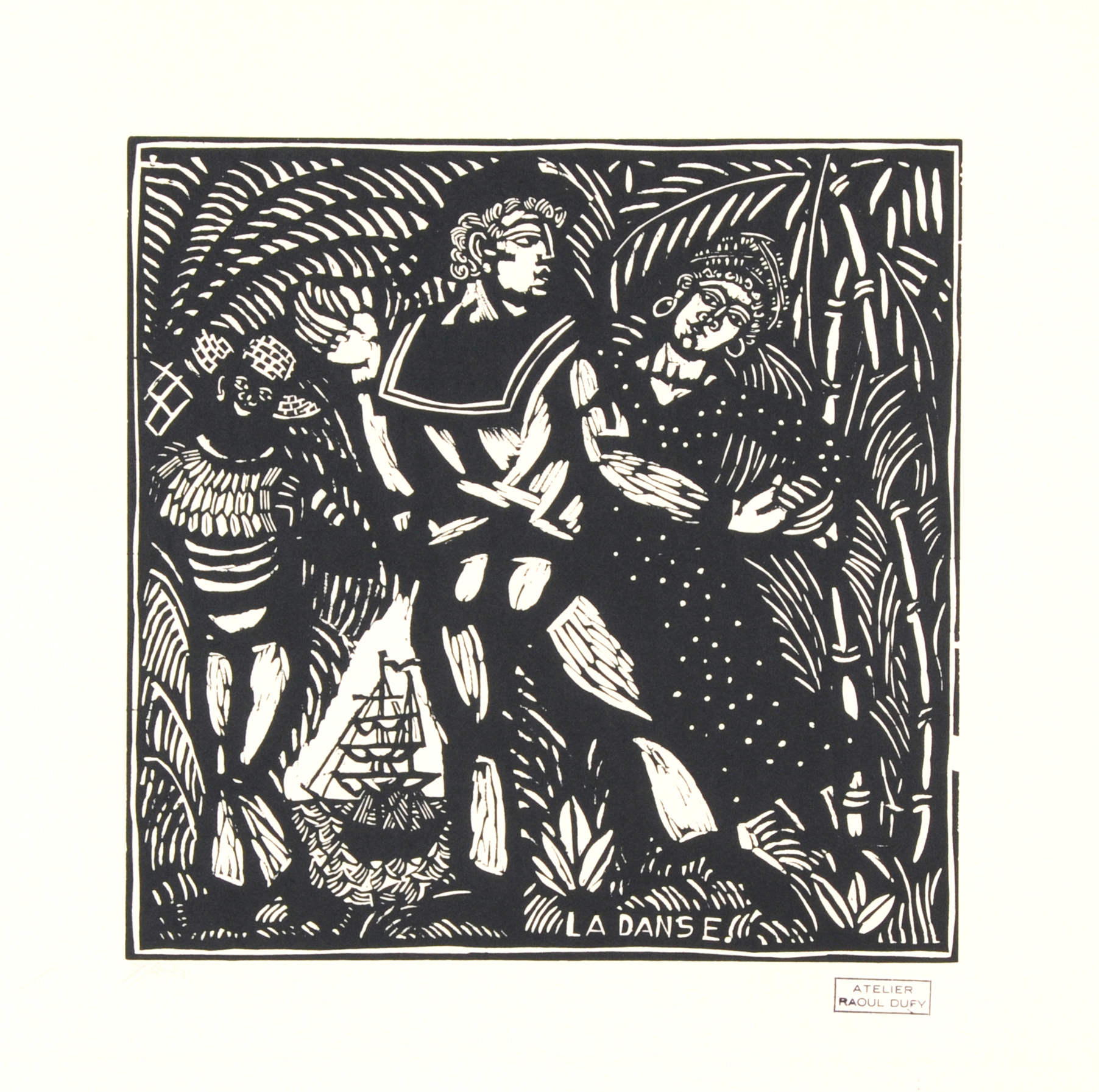 Raoul Dufy, 3 Blätter: La danse; La pêche; l'amour