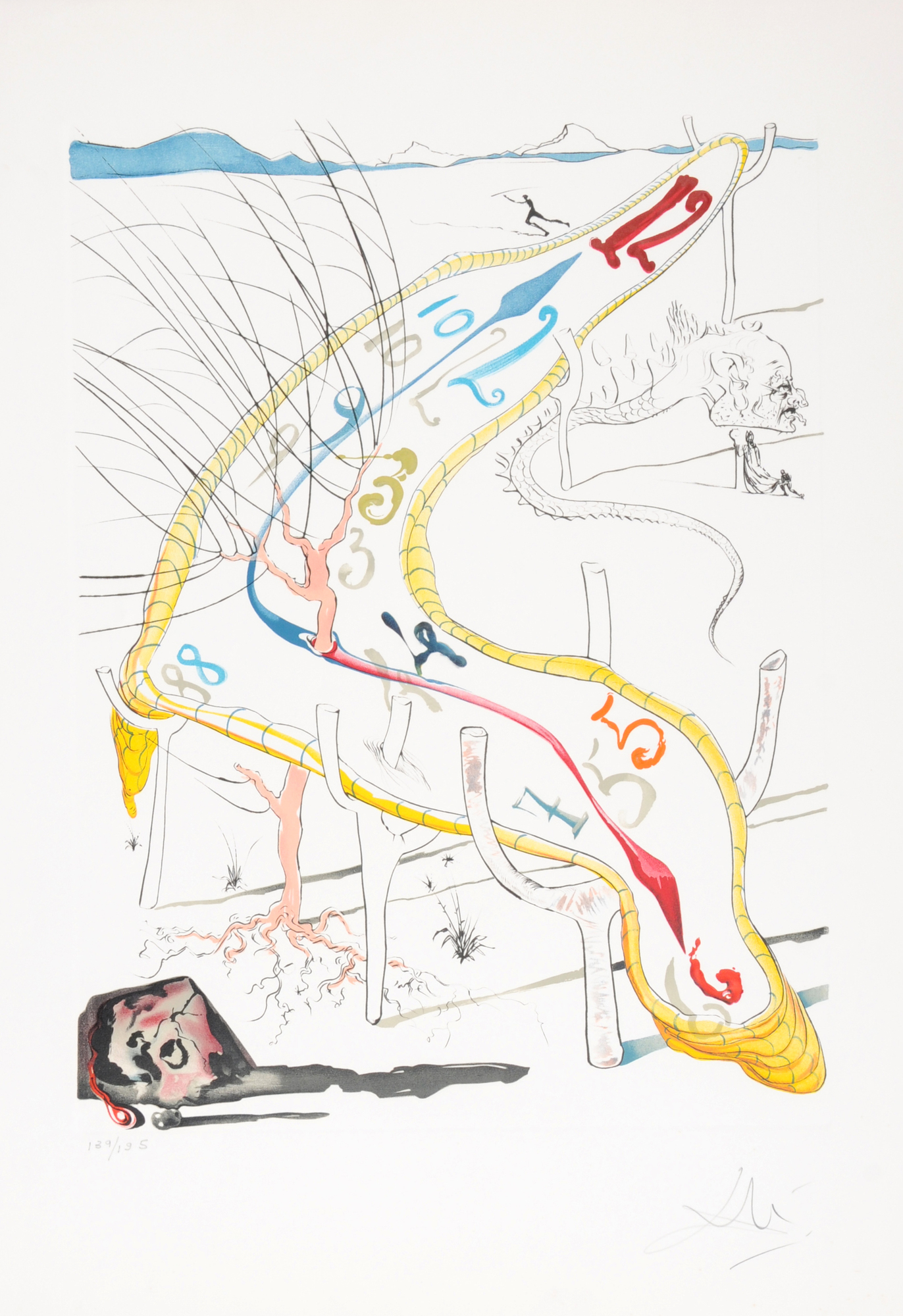 Salvador Dalí, Les montres gélatines de l'espace - temps, aus "La conquête du cosmos"