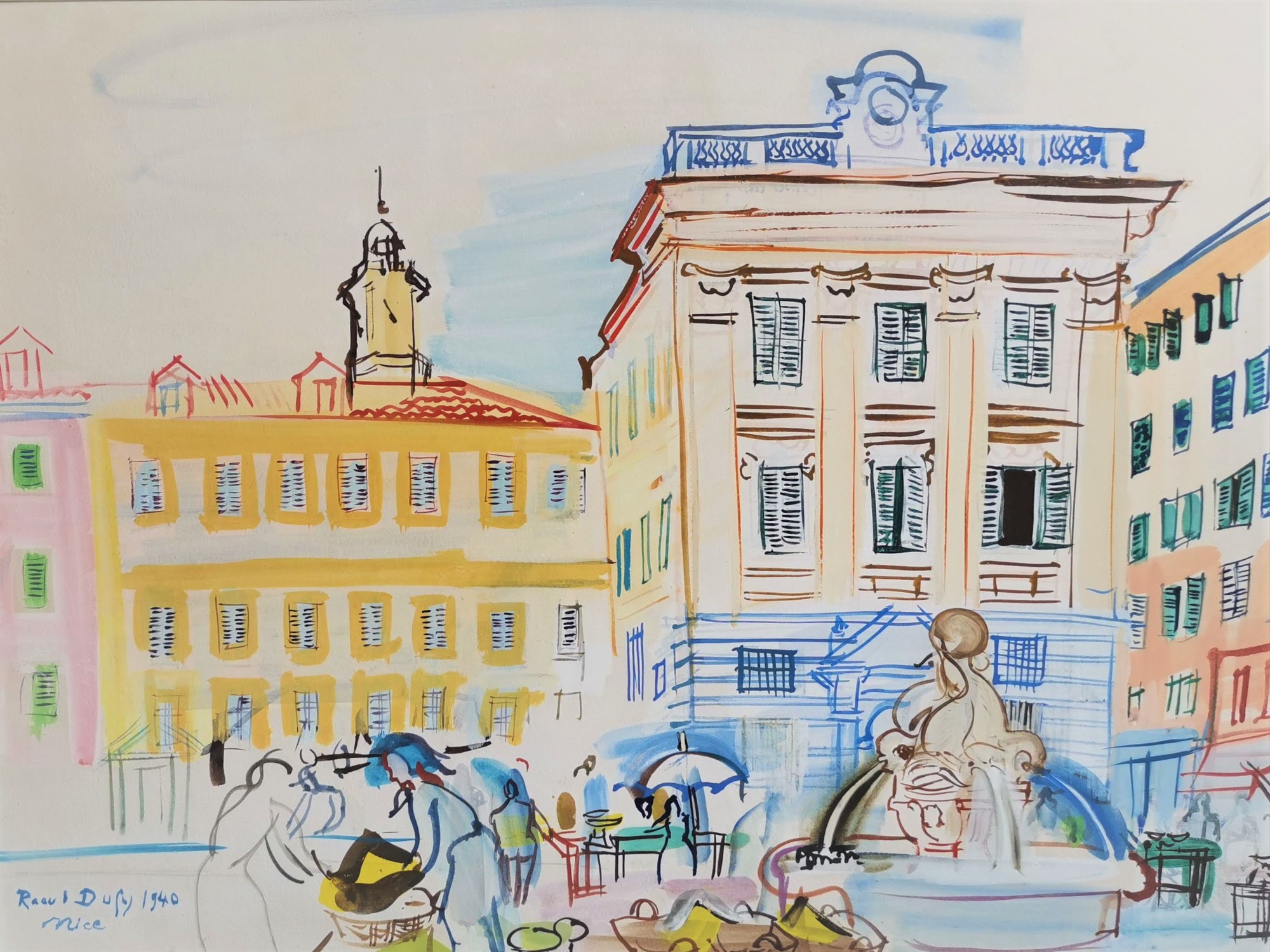 Raoul Dufy, Nice, Le Marché de la Place Saint-François