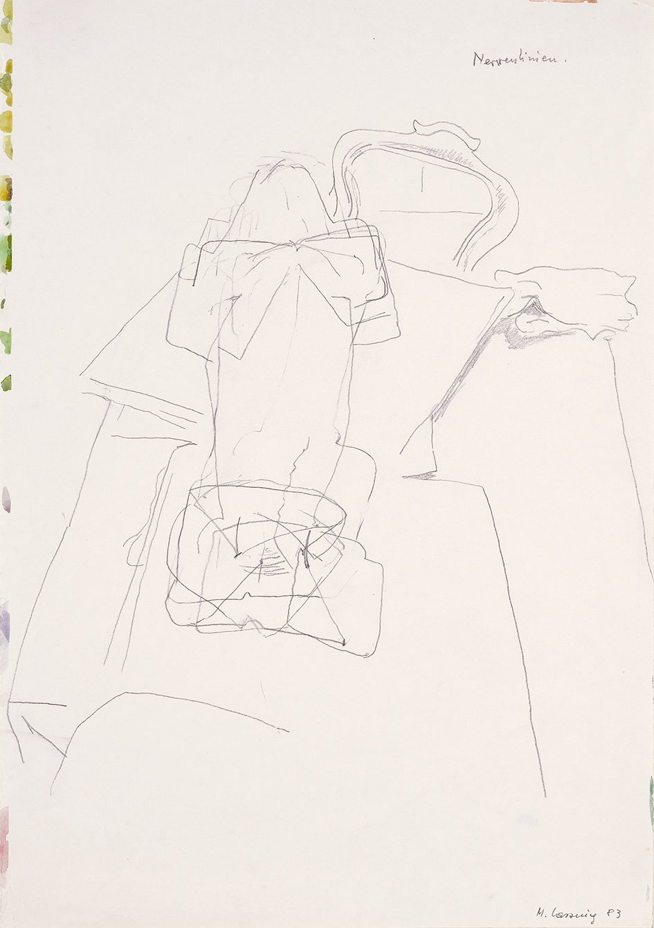 Maria Lassnig, Nervenlinien