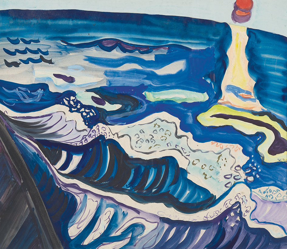 Max Sulzbachner, Sonnenuntergang am Meer