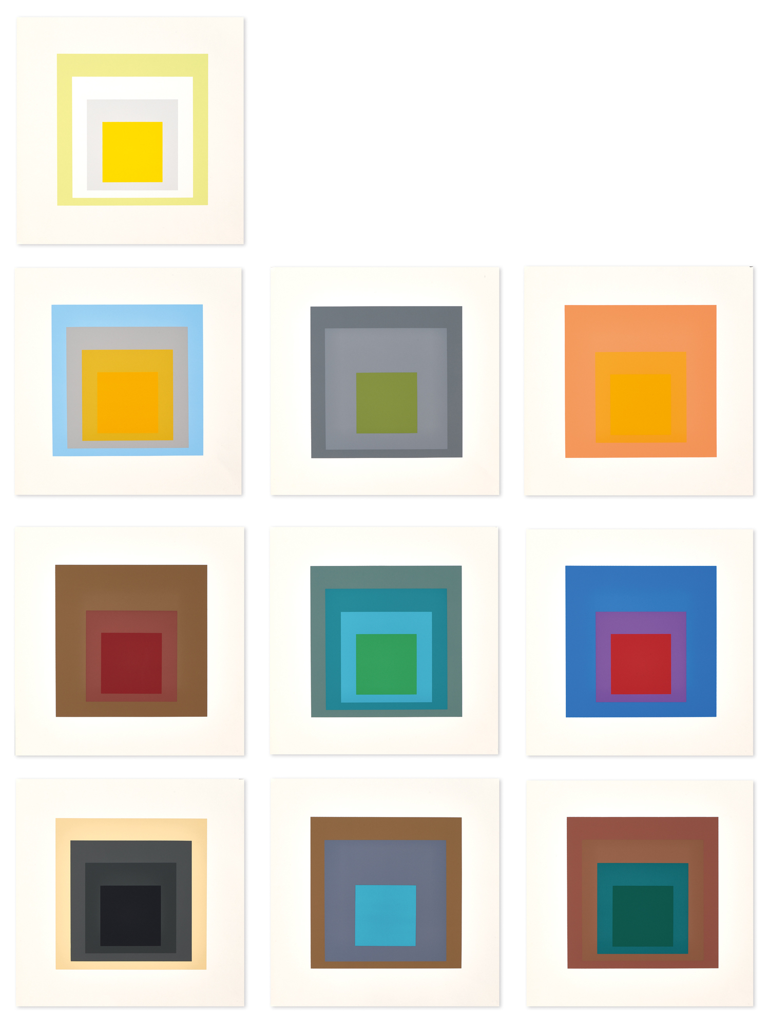 Josef Albers, Portfolio. Homage to the Square: Ten Works by Josef Albers