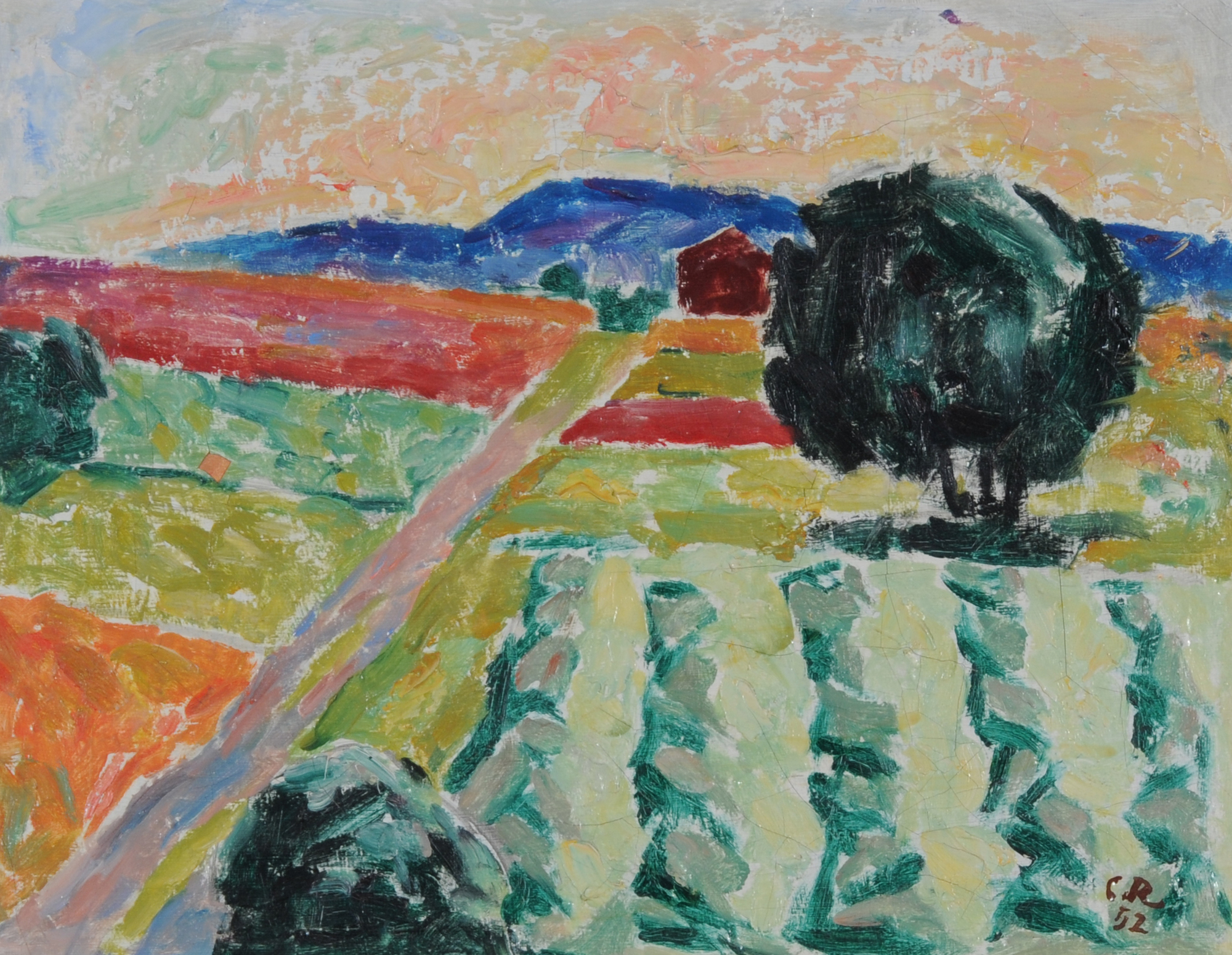 Carl Rösch, Felder am Abend
