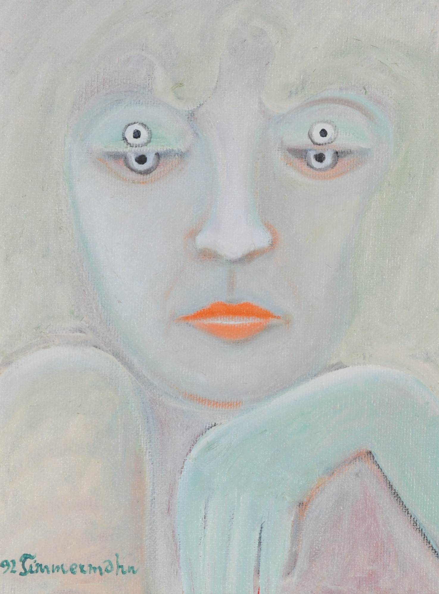 Timmermahn (Peter Klein), 5 paintings: Untitled, 1992 (4); Vor dem Bett