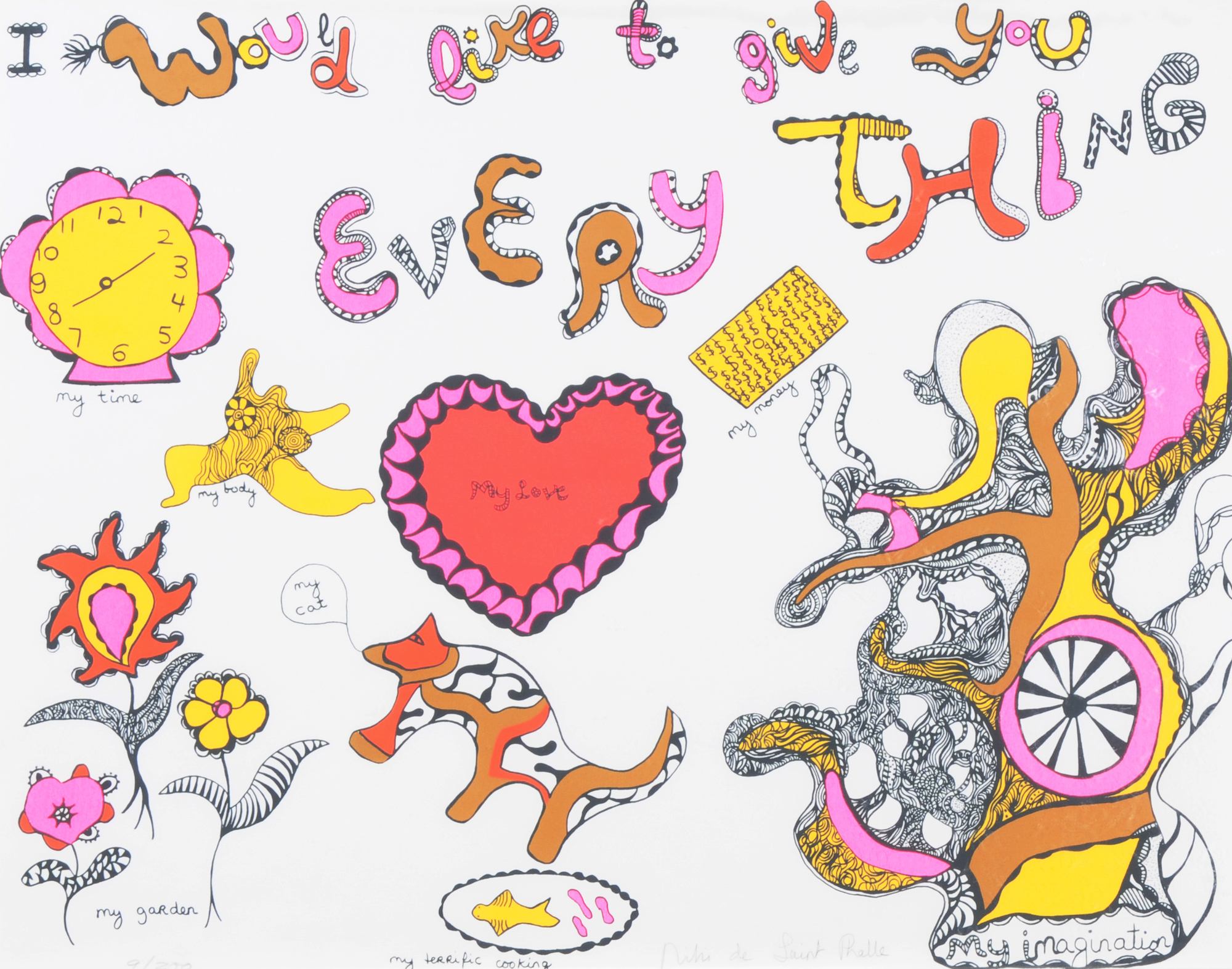 Niki de Saint Phalle, I Would Like to Give You Everything