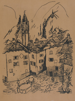Dorfkern von Bondo im Engadin