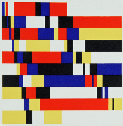2 sheets: 10 gleiche Themen in 5 Farben, 1957; Horizontale Teilungen, 1957