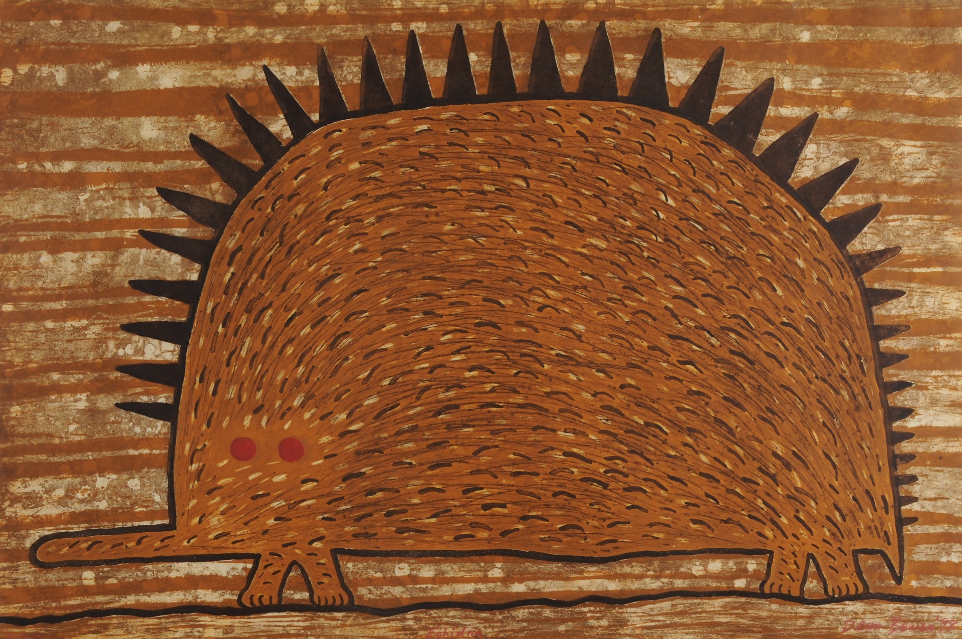 Dean Bowen, 5 sheets: Farmer Returning Home, 1995; Highway Bird, 1995; Echidna, 1998; Untitled, 1995 (2)