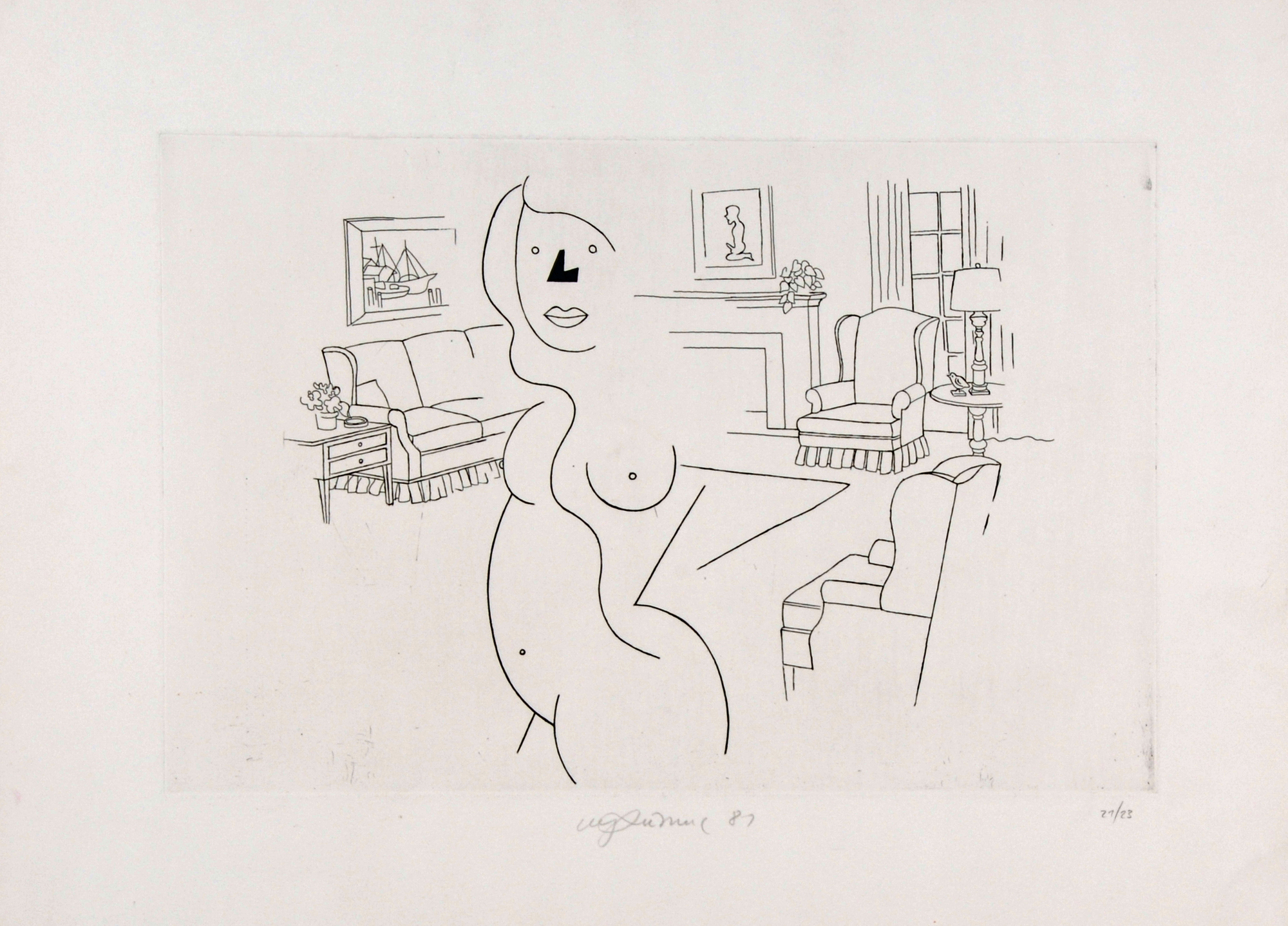 Urs Lüthi, 3 sheets: Bar; Interieur; Sans titre