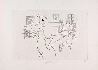 3 sheets: Bar; Interieur; Sans titre