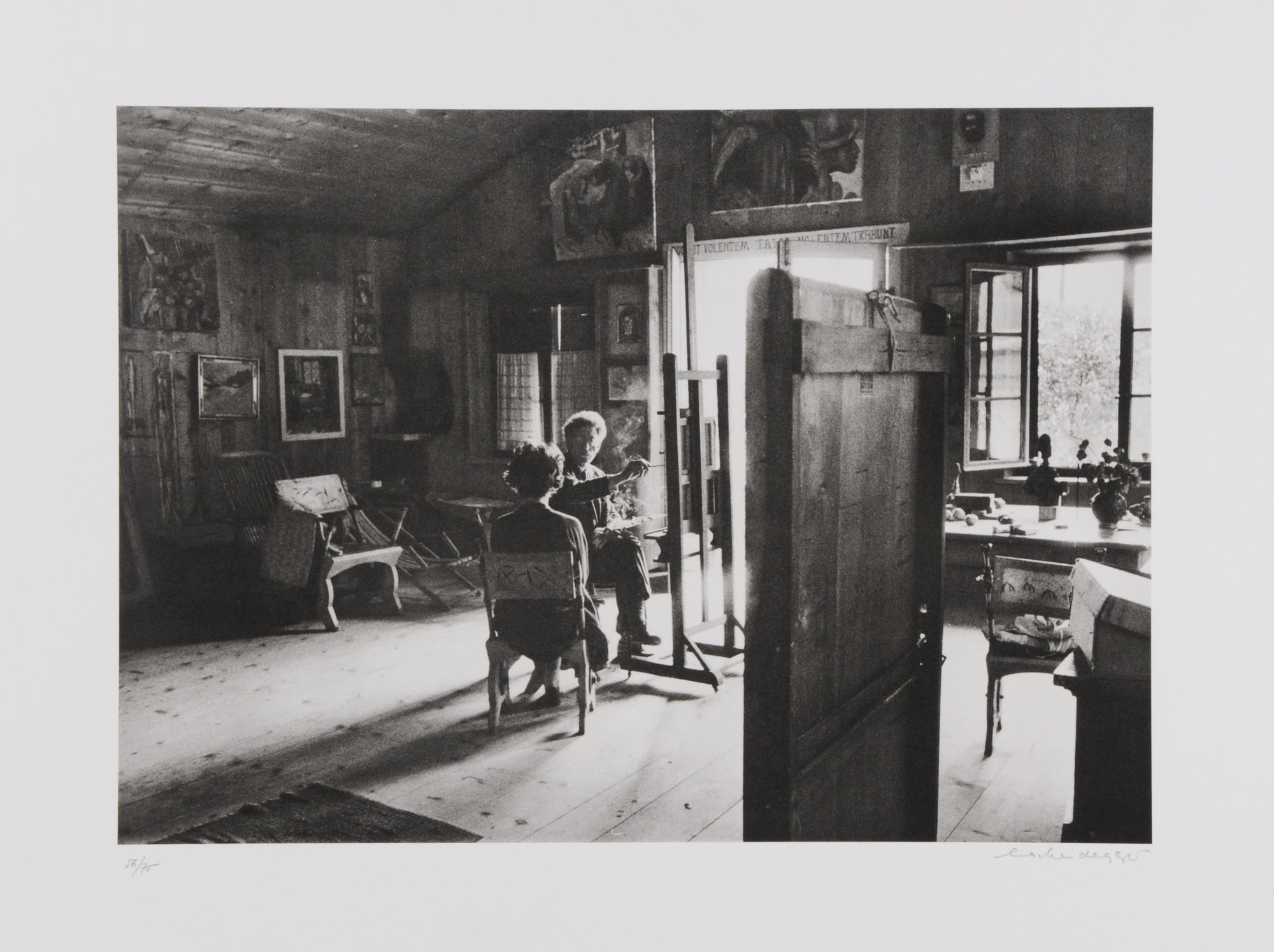 Ernst Scheidegger, 2 sheets: Giacometti at the Atelier