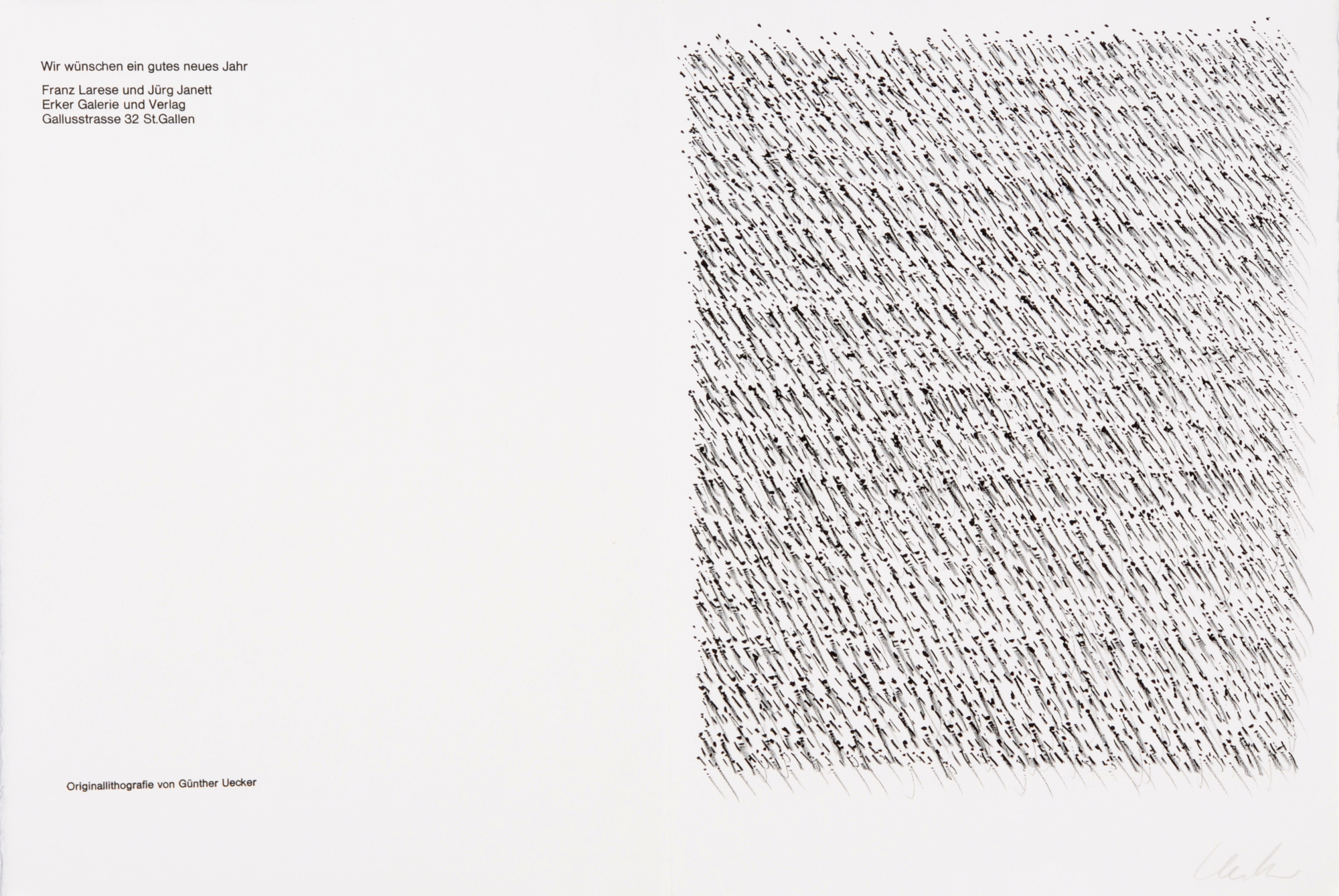 Günther Uecker, Untitled (New Year's Card)