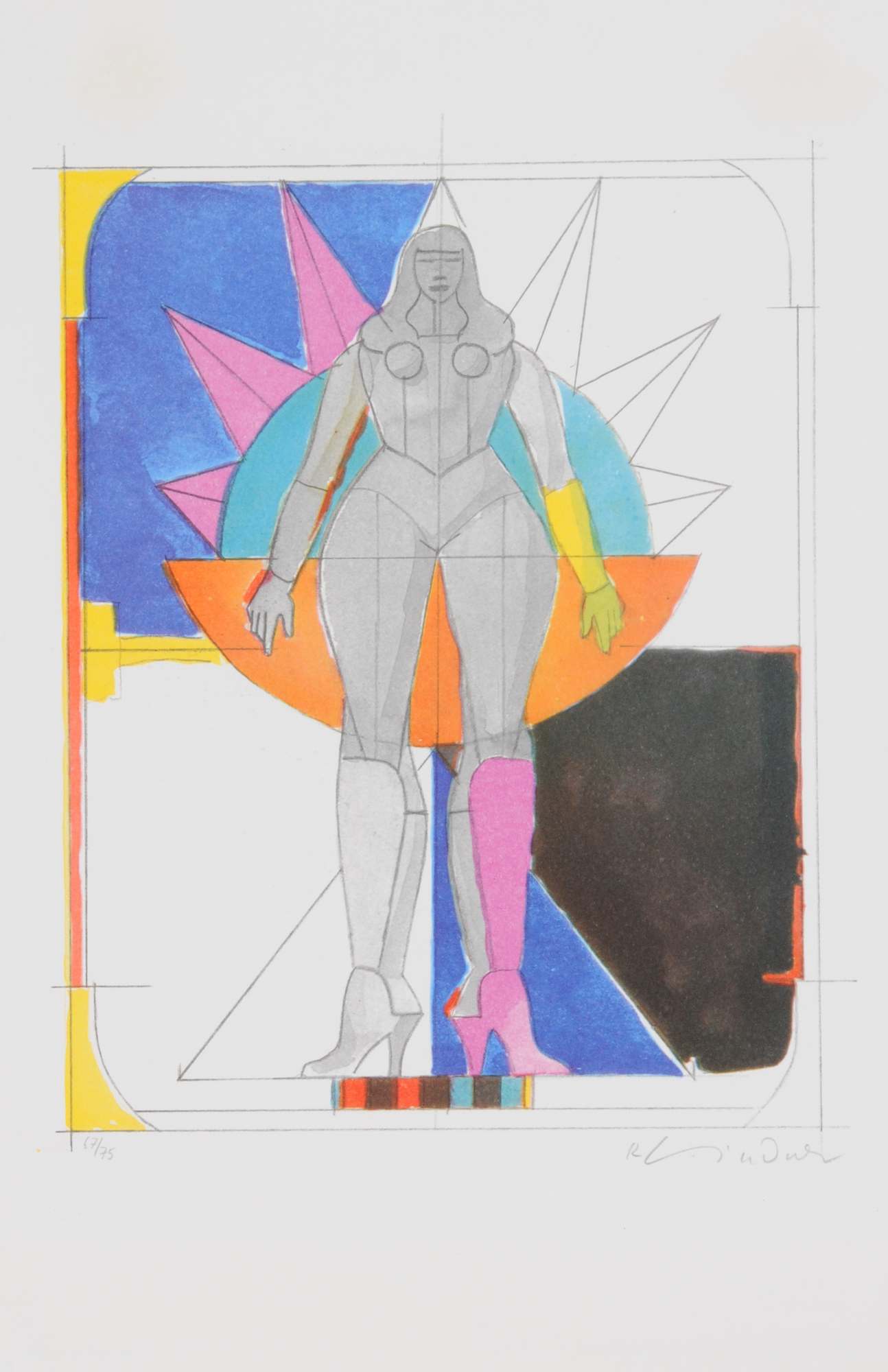 Richard Lindner, 4 Blätter: Arizona; Ohne Titel (3)