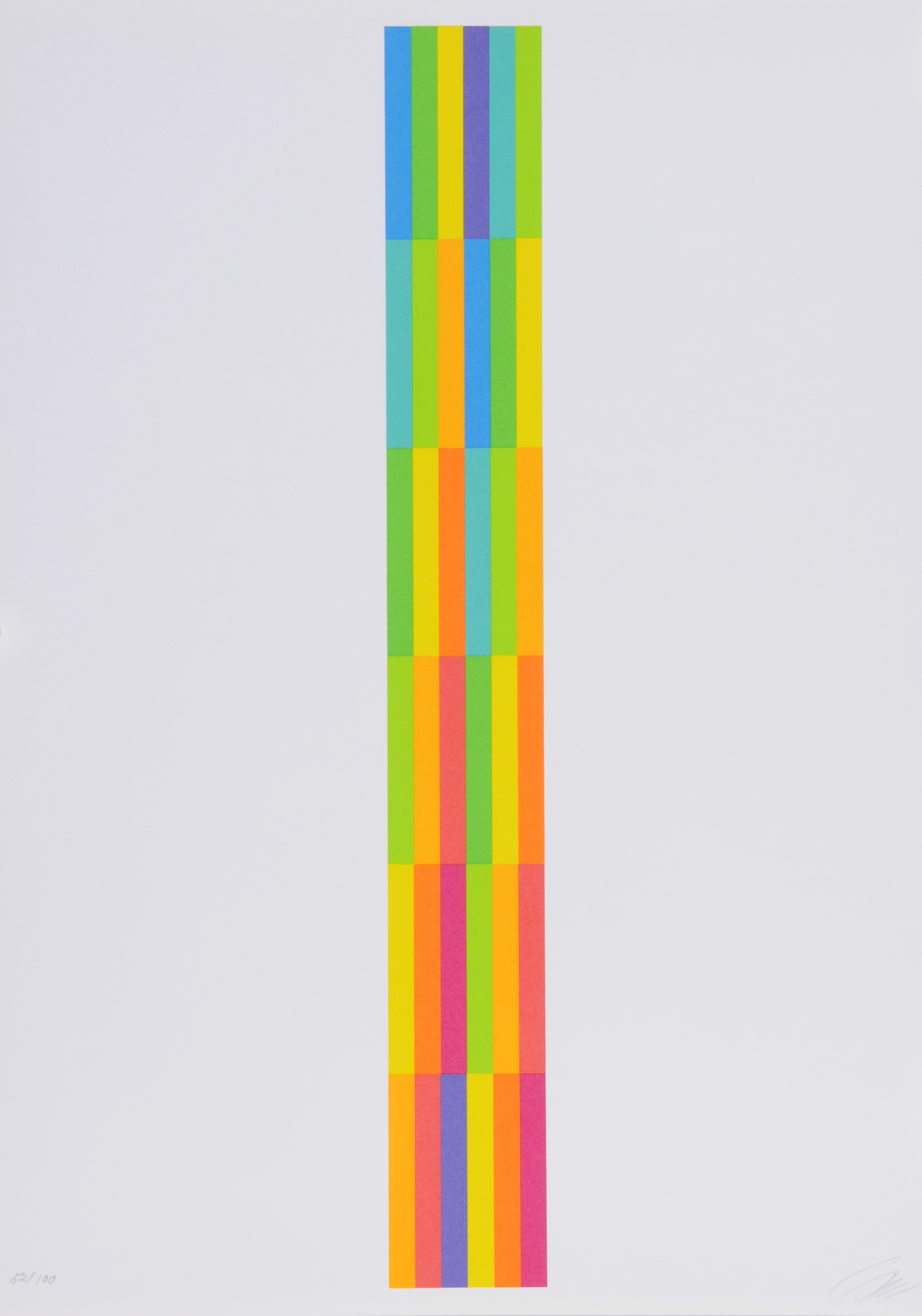Richard Paul Lohse, Portfolio. Vier vertikale serielle Strukturen
