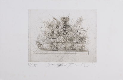Mappe. Moskau, Ausstellung Jean Tinguely im Zentralen Haus des Künstlers in Moskau vom 3. April - 3. Mai 1990