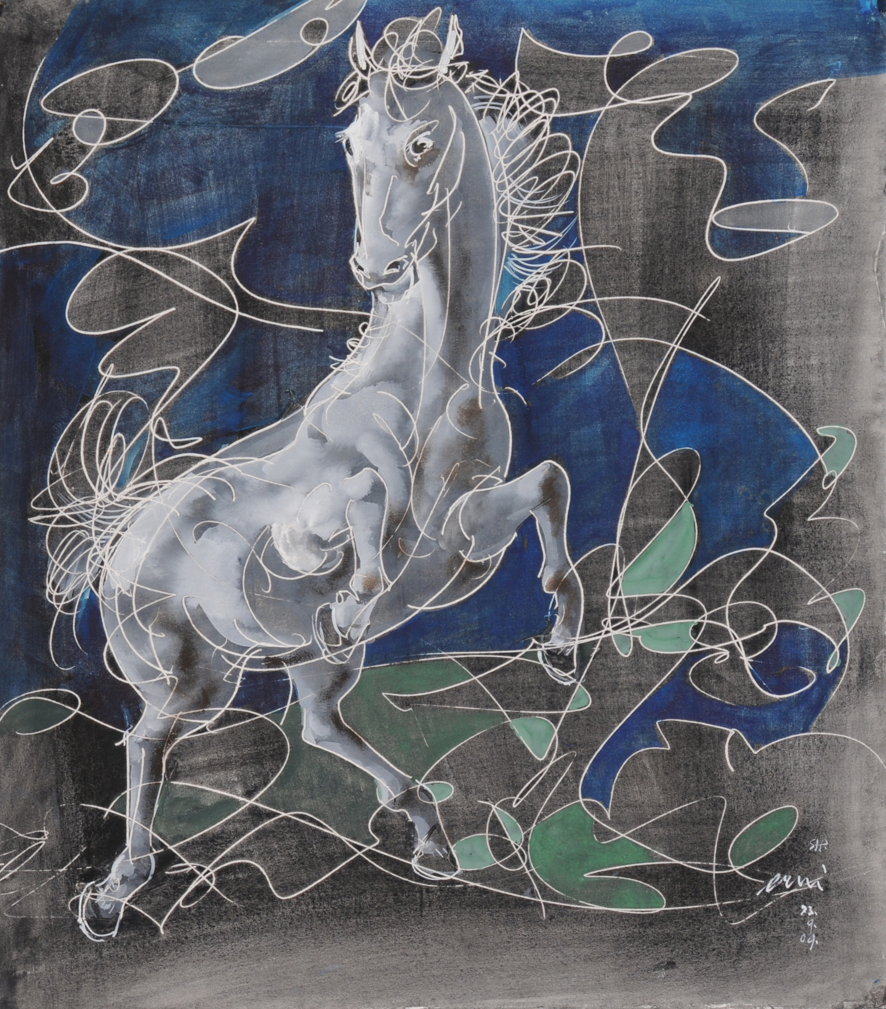 Hans Erni, Steigendes Pferd