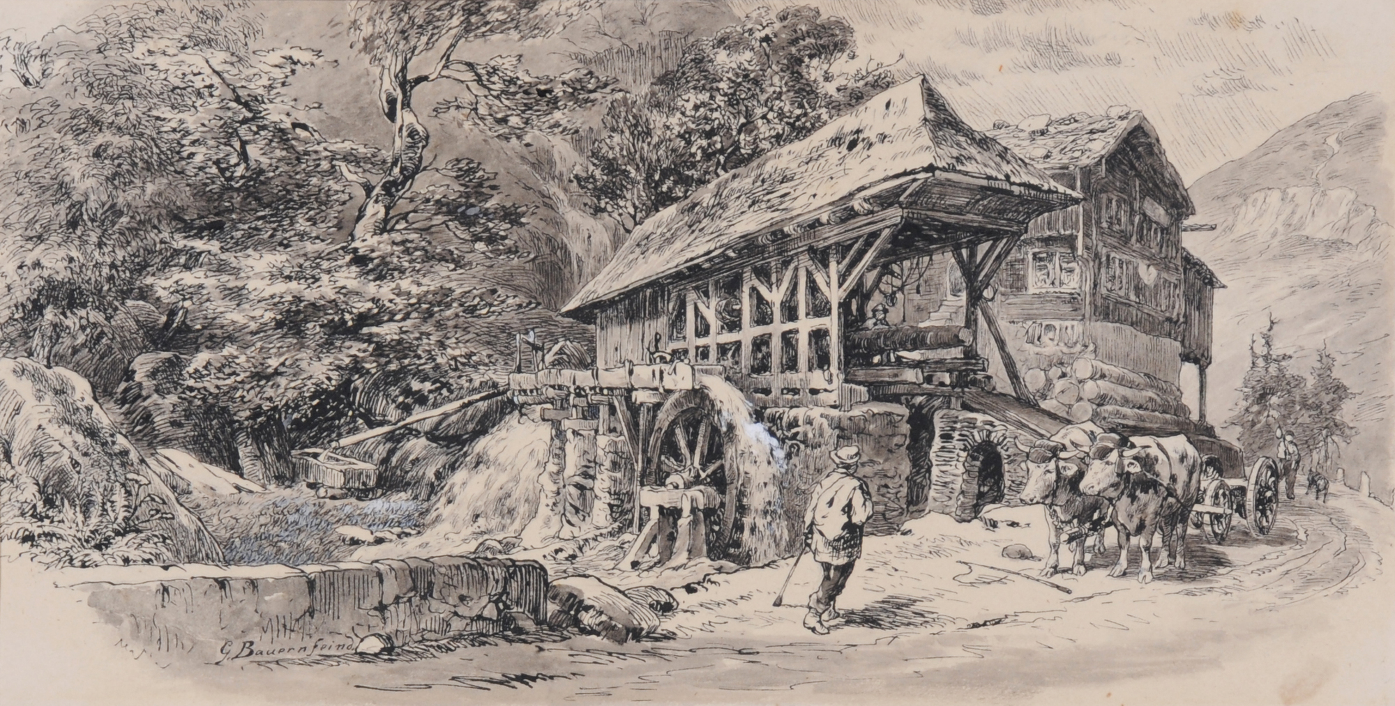 Gustav Bauernfeind, Die Mühle in Inschi