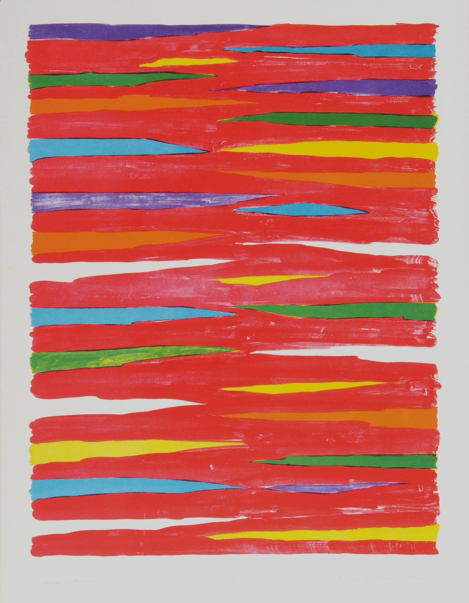 Piero Dorazio, 3 sheets: Senza titolo, 1974; Senza titolo, 1976; Senza titolo