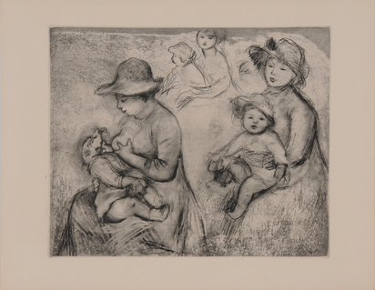 9 Blätter:   P. A. Renoir; A. Maillol;  P. Flora; H. Janssen;  M. Sala; H. Graumann; E. Heerich; Unbekannt