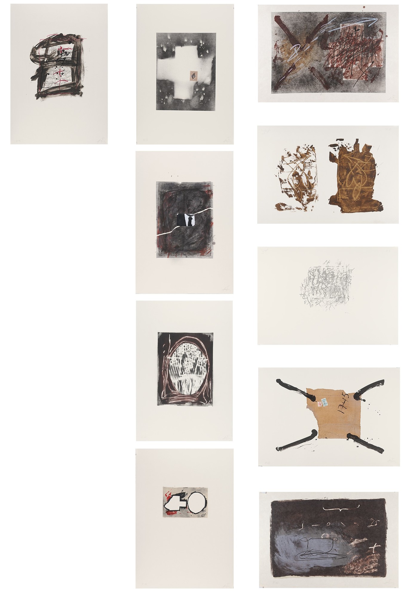Antoni Tàpies, Portfolio. Sinnieren über Schmutz