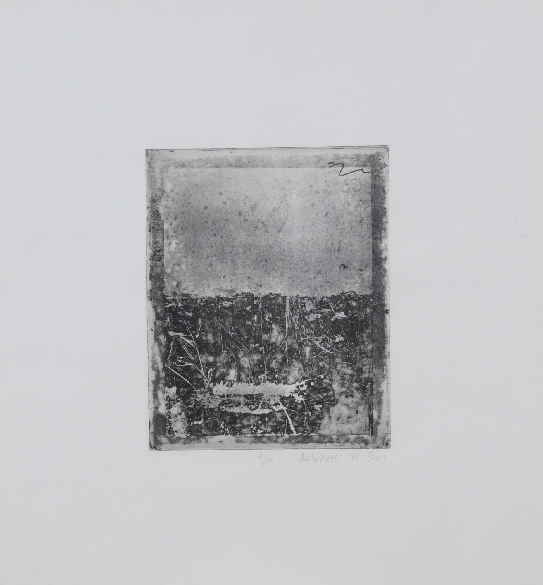 Dieter Roth, 3 Blätter: Isländische Landschaft III, 1973; Der Kapitän, 1973; Kleine Insel, 1973