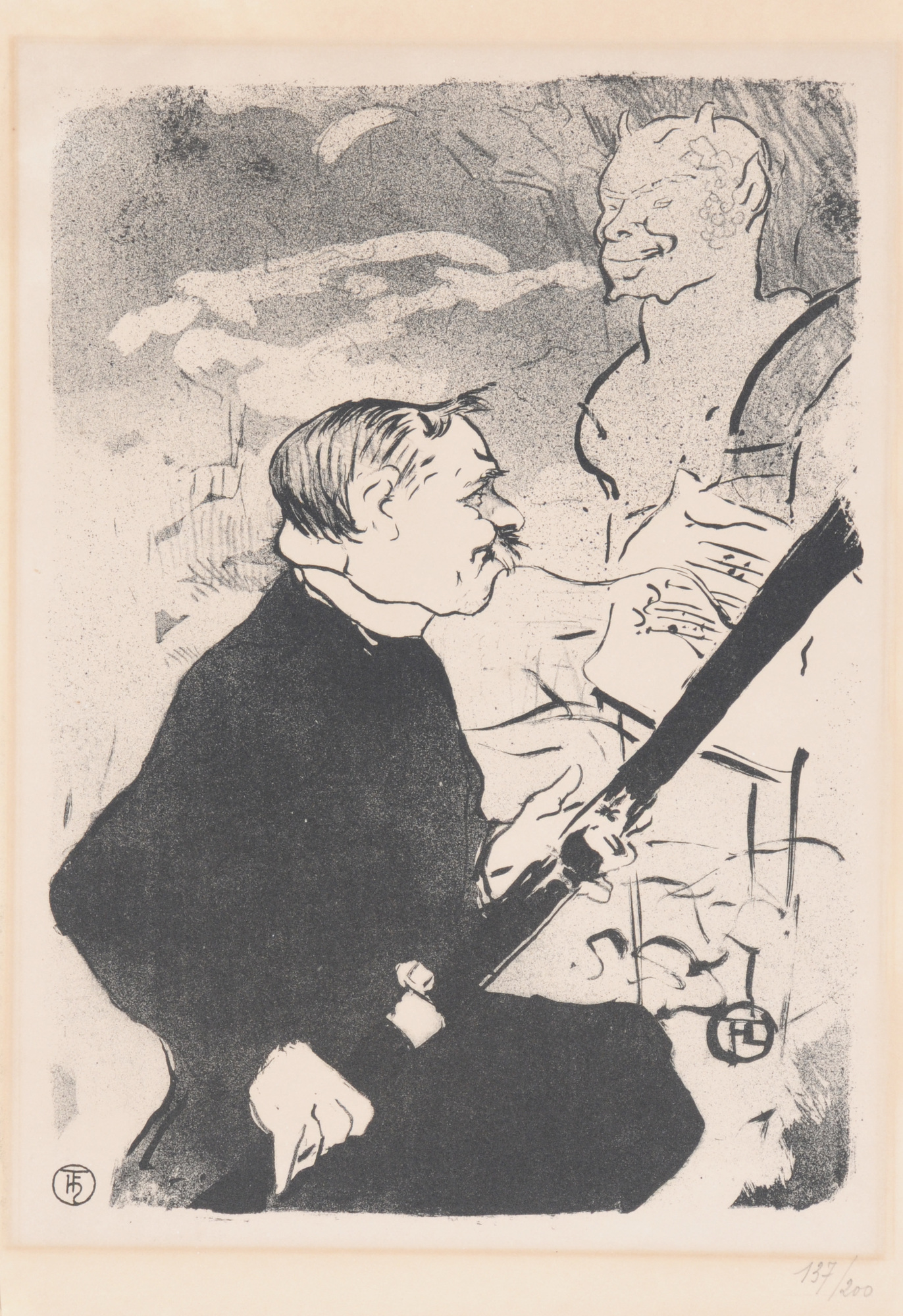 Henri de Toulouse-Lautrec, 2 Blätter: Pour toi!...;  Étude de femme