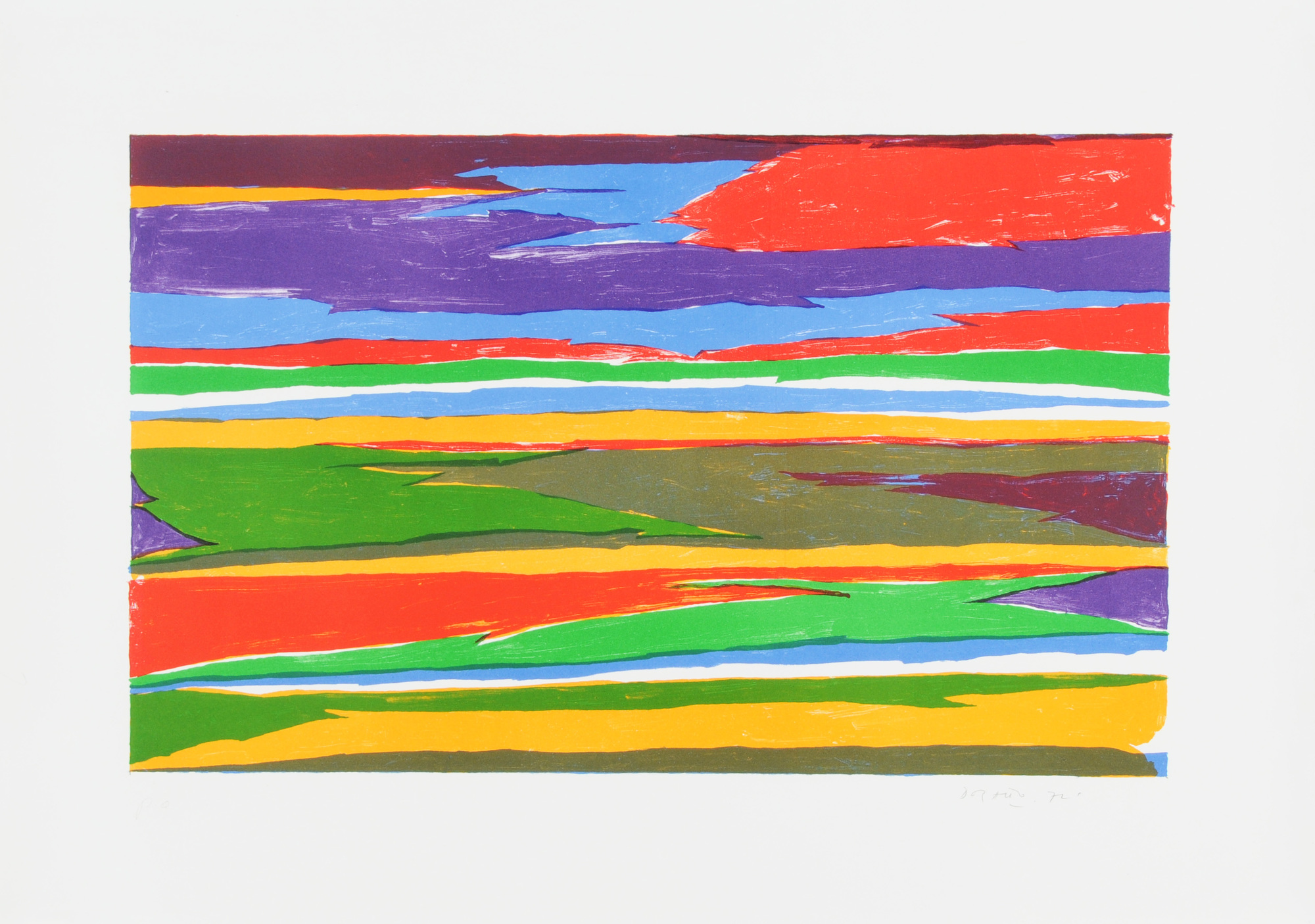 Piero Dorazio, 9 Blätter: Senza titolo, 1970 (3); Senza titolo, 1971; Senza titolo, 1972; Senza titolo, 1973; Senza titolo, 1976; Ishio, 1976; A punte