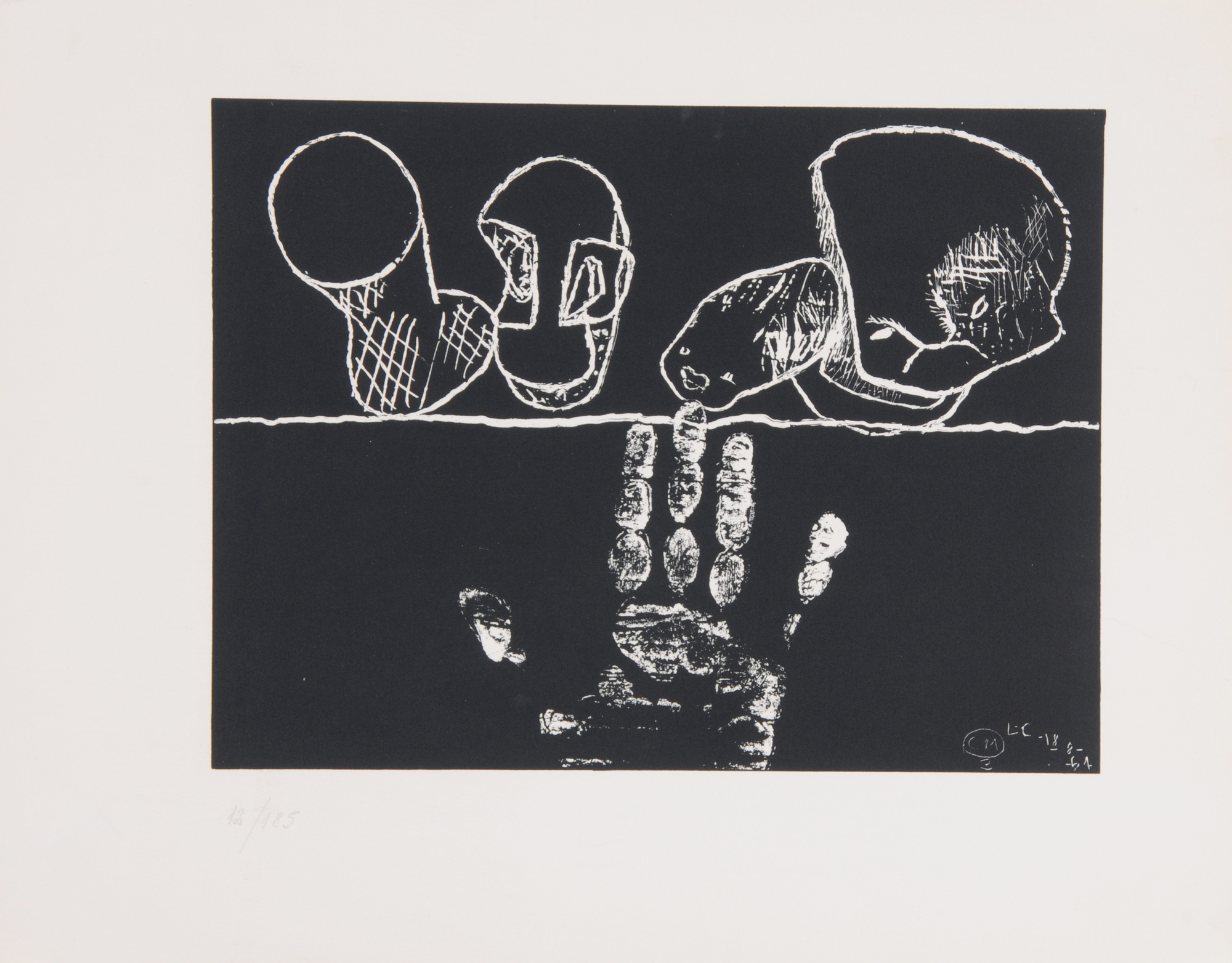 Le Corbusier, Main Le Corbusier et pierres