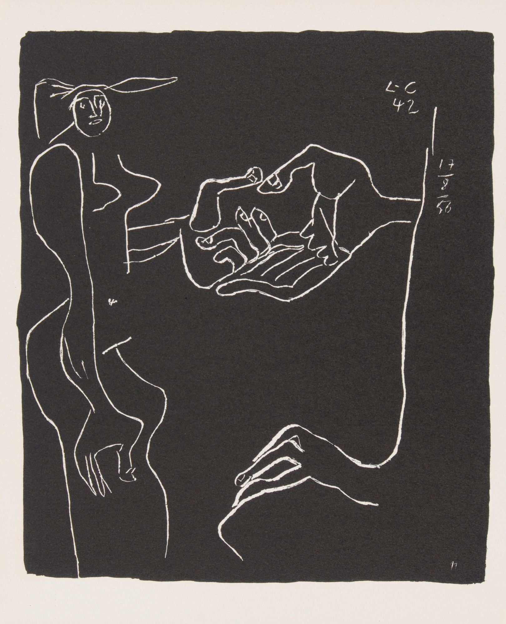 Le Corbusier, 3 Blätter aus "Entre-deux ou propos toujours reliés"
