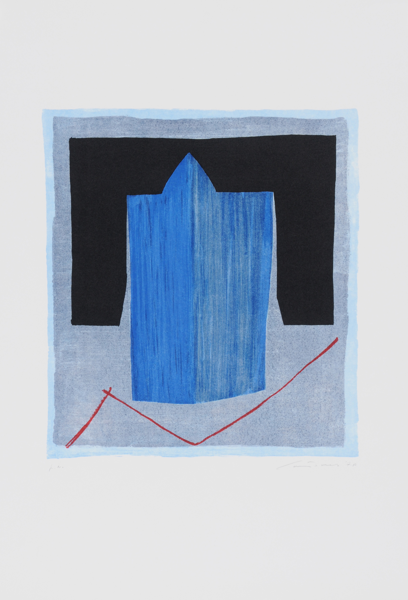 Giuseppe Santomaso, 5 Blätter: Senza titolo; Senza titolo, 1971; Senza titolo, 1979; Senza titolo, 1986; Mozarabico