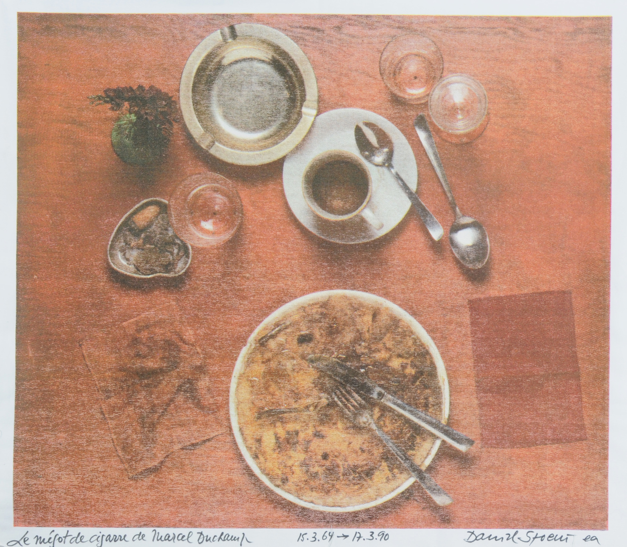 Daniel Spoerri, Eaten by Marcel Duchamp (Le mégot de cigare de Marcel Duchamp)