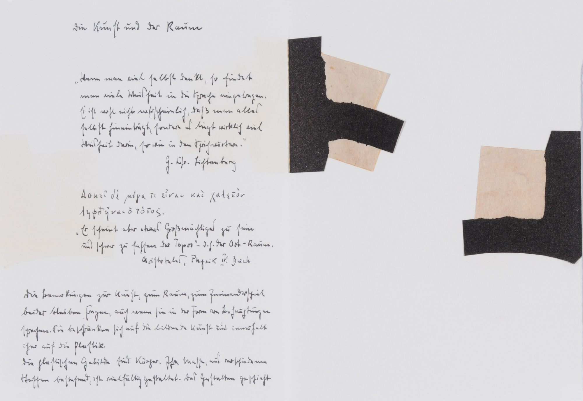 Eduardo Chillida, Book. Martin Heidegger: Die Kunst und der Raum