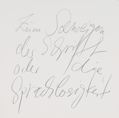 Portfolio. Zum Schweigen der Schrift oder die Sprachlosigkeit