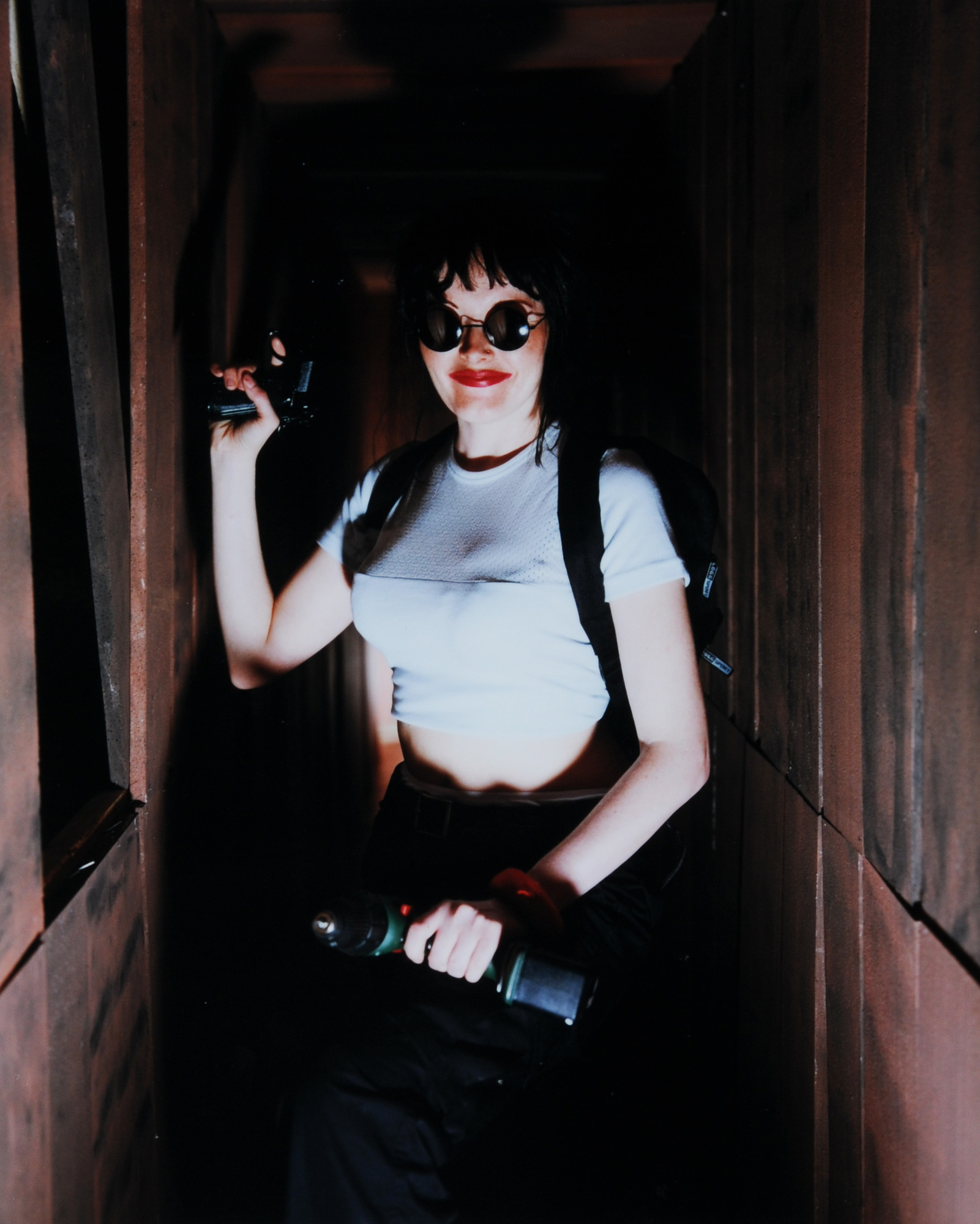 Olaf Breuning, 4 Fotografien: Lara, 1998; Rainbow, 2000; Camp I-V, I, 2002; Camp I-V, IV, 2002