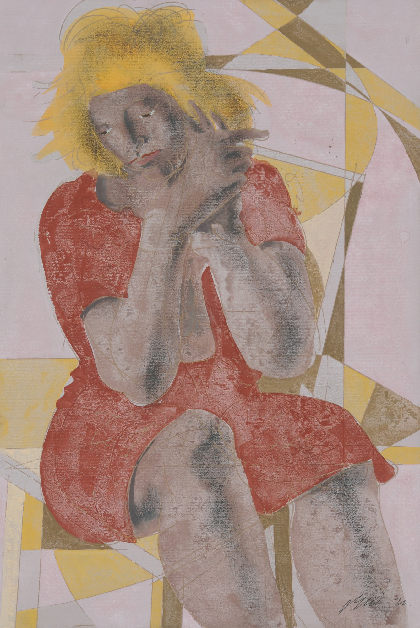 Hans Erni, Sitting Girl