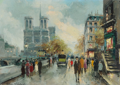Le quai Saint-Michel et Notre-Dame