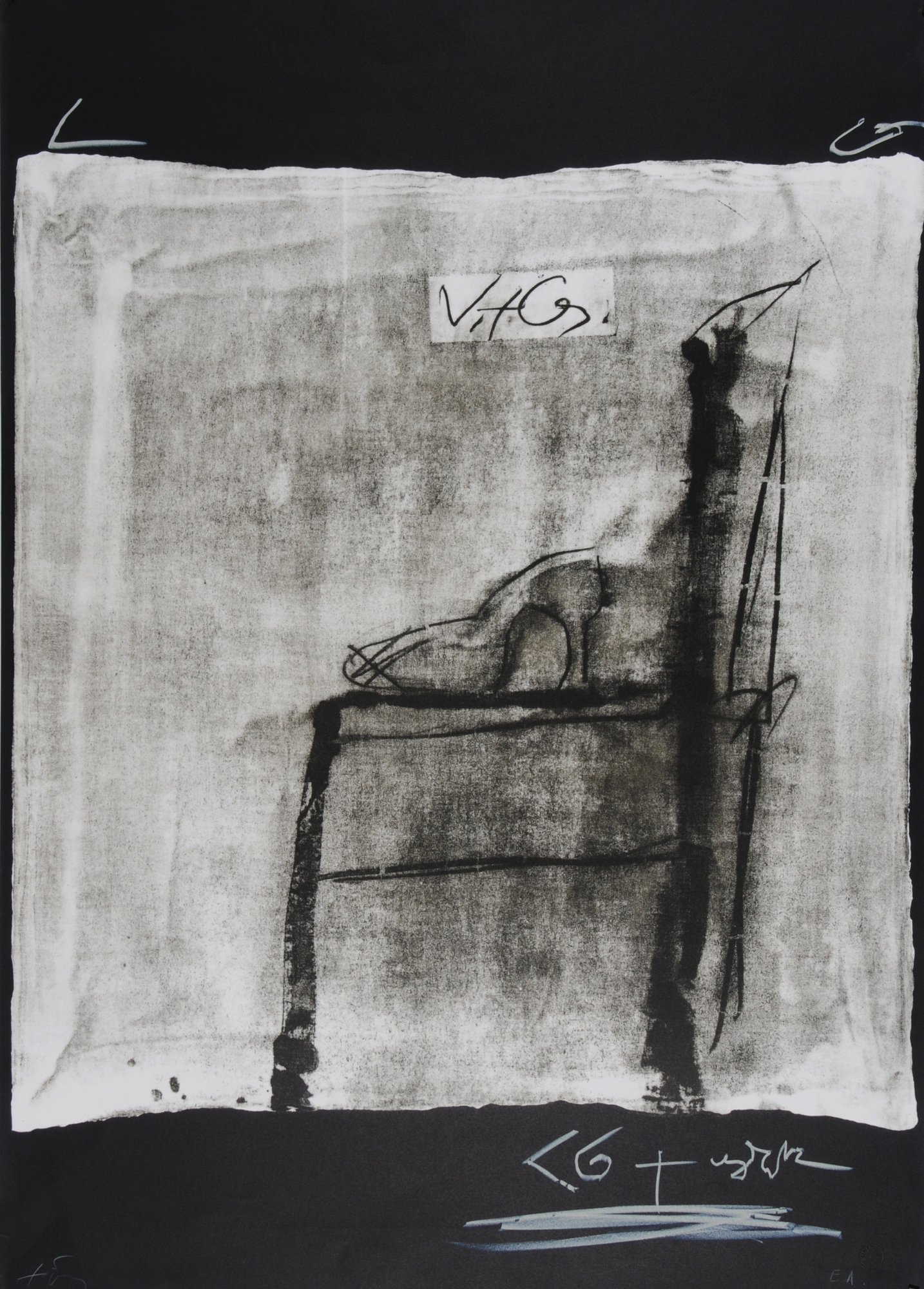 Antoni Tàpies, Chaise de profil, aus "Variations"