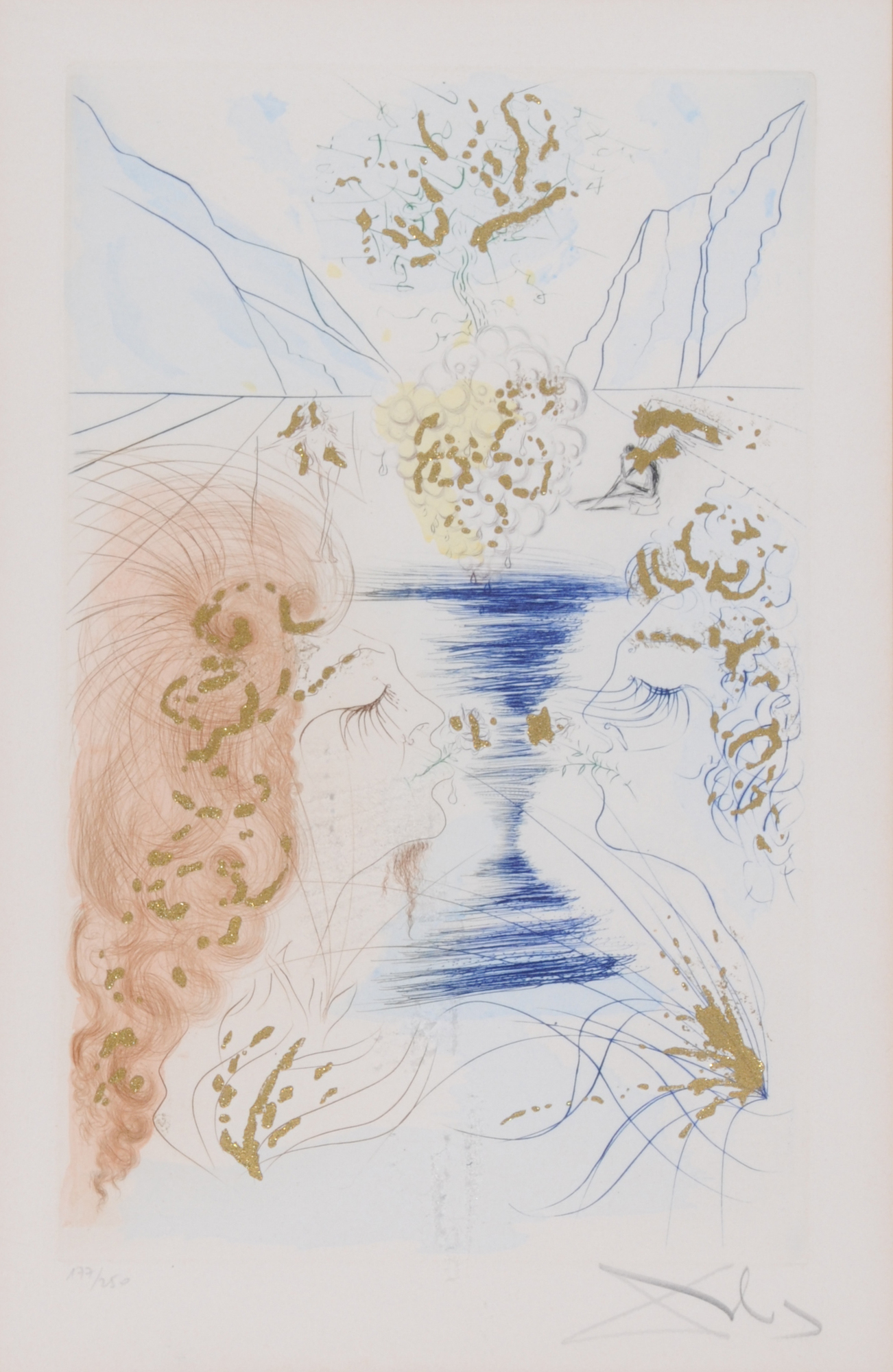 Salvador Dalí, Der Kuss, from "Das Hohe Lied des Salomon"