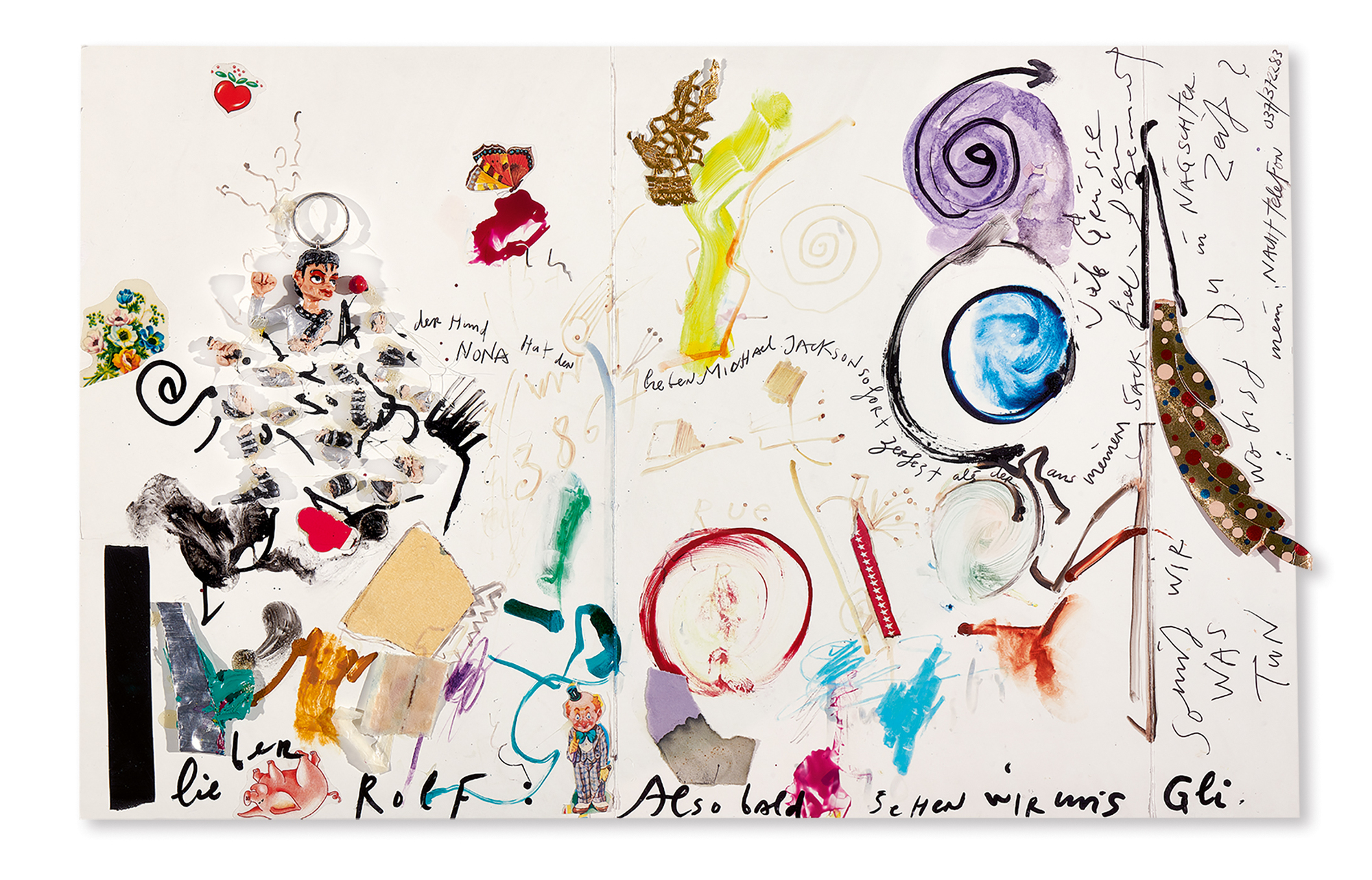 Jean Tinguely, Der Hund Nano hat den lieben Michael Jackson sofort zerfetzt als der aus meinem Sack fiel...