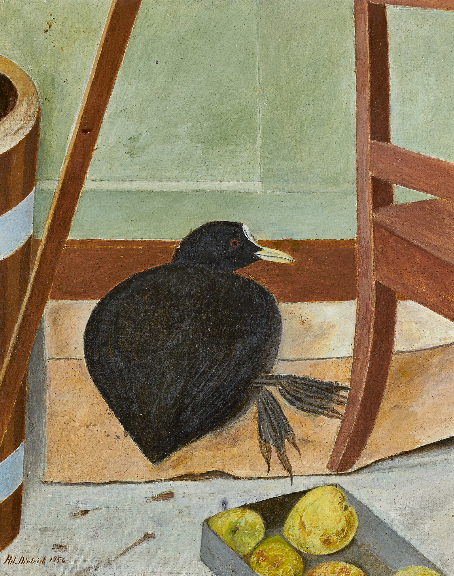 Adolf Dietrich, Blesshuhn mit Früchten