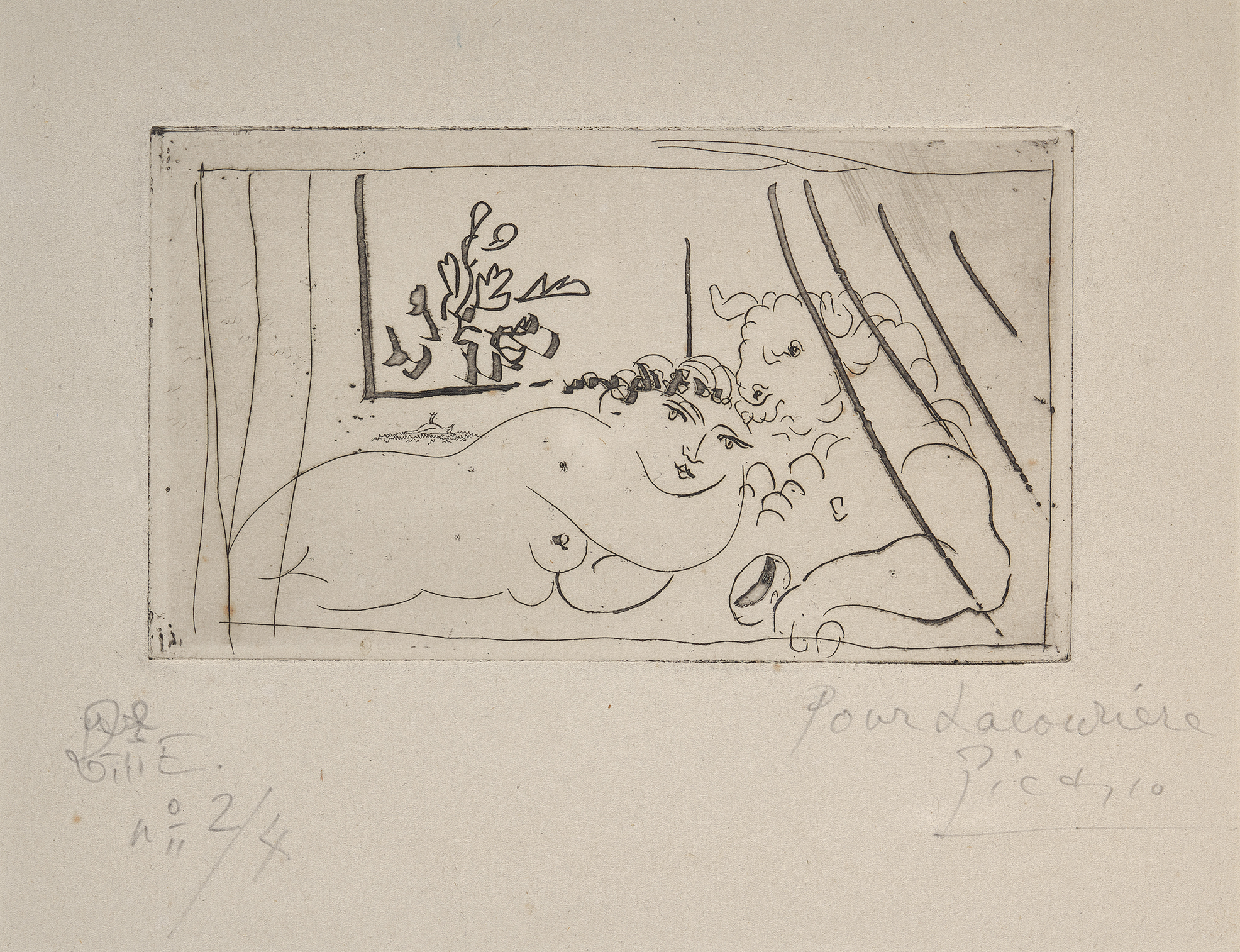 Pablo Picasso, Minotaure à la coupe et son amie