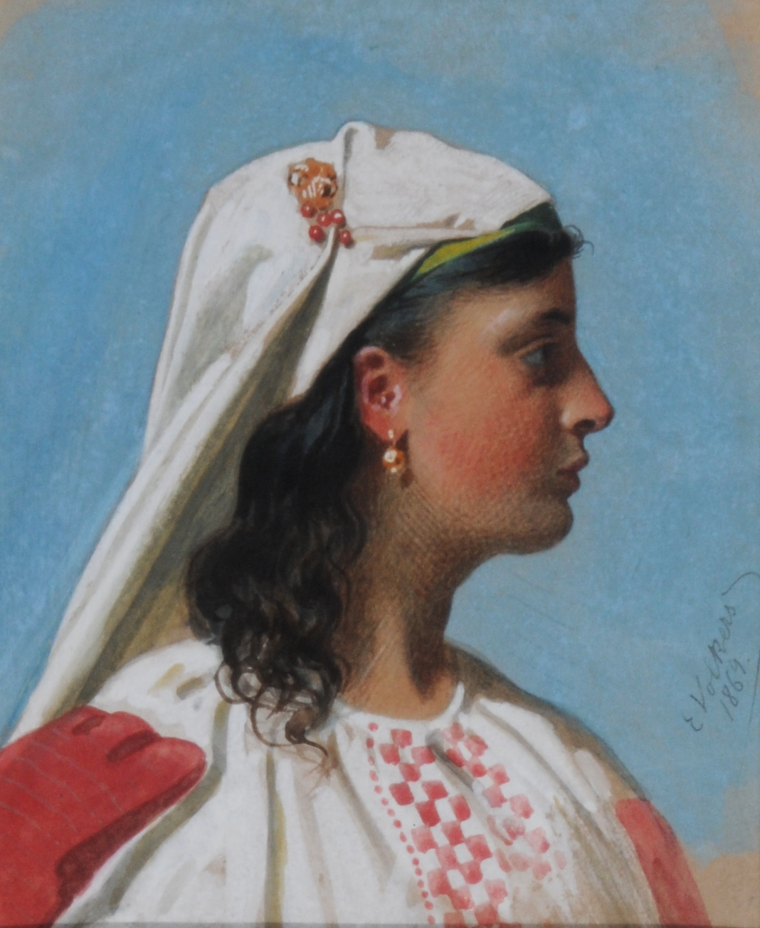 Emil Volkers, Bildnis einer jungen Italienerin in Tracht (Portrait of a Young Italian in Garb)