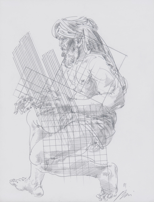 Original drawing from the book "Leben mit Elektronen" by Pierre Arnold